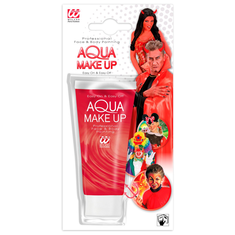 Červený aqua make-up